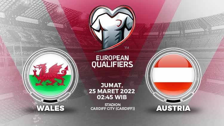 Prediksi pertandingan antara Wales vs Austria (Play-off Kualifikasi Piala Dunia 2022 zona Eropa), Jumat (25/03/22). Copyright: © Grafis: Yuhariyanto/INDOSPORT.com