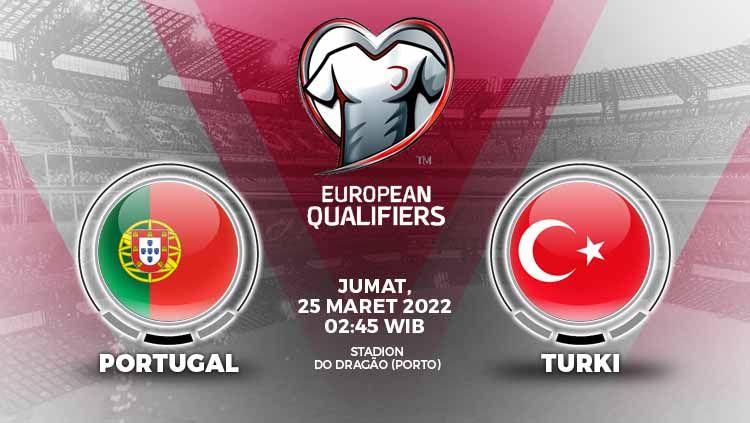 Portugal bakal bentrok dengan Turki di babak play-off Kualifikasi Piala Dunia zona Eropa pada Jumat (25/03/22) dinihari. Berikut prediksi pertandingannya. Copyright: © Grafis: Yuhariyanto/INDOSPORT.com