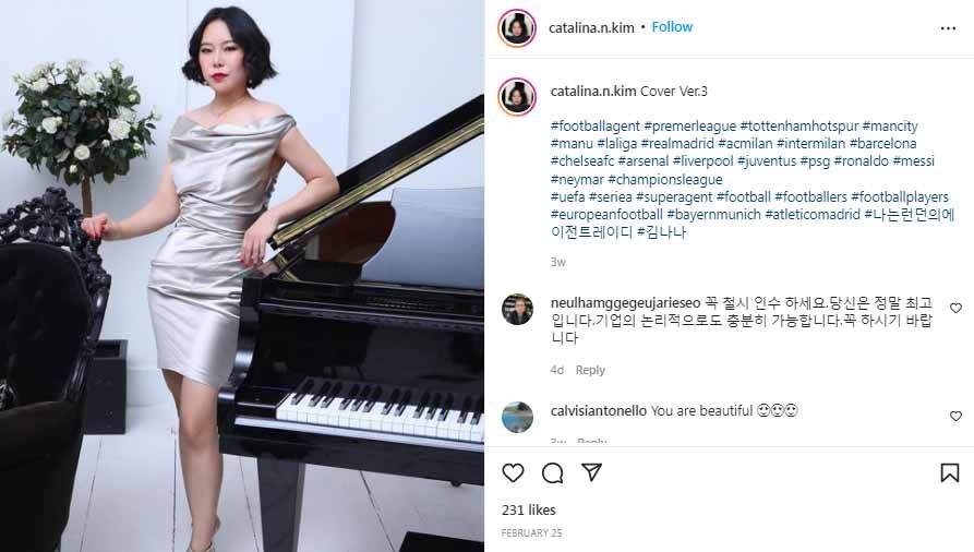 Salah satu calon pemilik baru Chelsea, Catalina Kim. Foto: Instagram@catalina.n.kim Copyright: © Instagram@catalina.n.kim