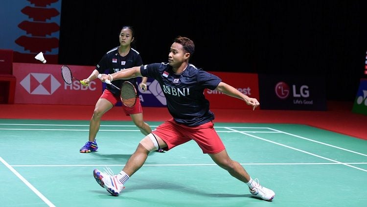 Berikut hasil Malaysia Masters 2022, Rabu (06/07/22) di mana Rehan Naufal/Lisa Ayu kalah atas Dechapol Puavaranukroh/Sapsiree Taerattanachai. Copyright: © Humas PP PBSI