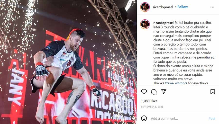 Ricardo Prasel, Eks kiper Chelsea yang jadi petarung MMA. Foto: Instagram@ricardoprasel Copyright: © Instagram@ricardoprasel