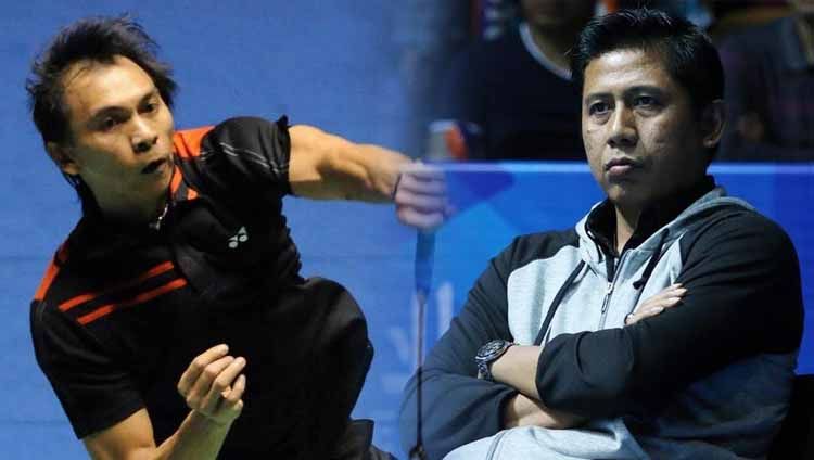 Flandy Limpele dan Nova Widianto, dua mantan pelatih ganda campuran Indonesia yang dilepas PBSI. Foto: Choi Won-Suk/AFP/Getty Images/HUMAS PP PBSI. Copyright: © Choi Won-Suk/AFP/Getty Images/HUMAS PP PBSI