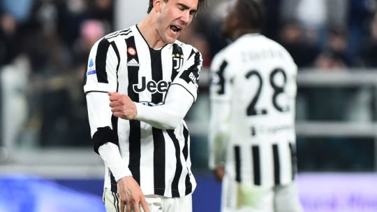 Reaksi Penyerang Juventus Dusan Vlahovic Foto: REUTERS-Massimo Pinca Copyright: © REUTERS: Massimo Pinca