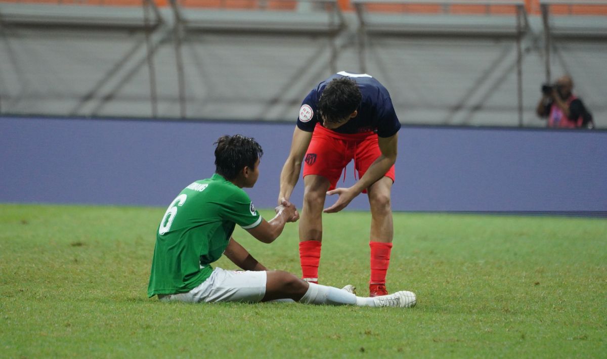 Indonesia All Star dikalahkan Atletico Madrid U-18 dengan skor 1-2 pada laga ketiga turnamen International Youth Championship (IYC) 2022 di Stadion JIS, Minggu (17/04/22). Foto: Official Photo IYC 2022 Copyright: © Official Photo IYC 2022
