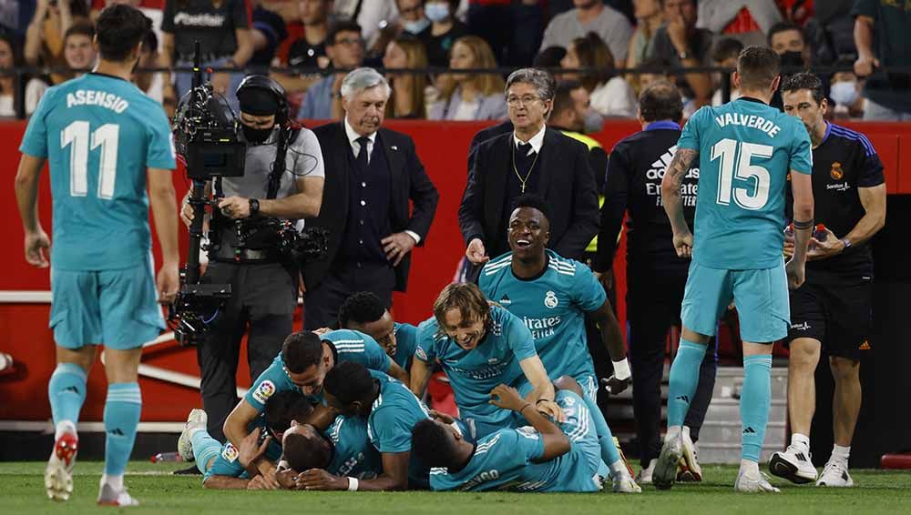 Berikut hasil pertandingan Liga Spanyol (LaLiga) 2022-2023 yang mempertemukan Almeria vs Real Madrid pada Senin (15/08/22) dinihari WIB. Copyright: © REUTERS/Marcelo Del Pozo