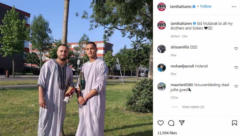 Mohamed Ihattaren (kanan), bintang Ajax Amsterdam pinjaman dari Juventus. Foto: Instagram@iamihattaren. Copyright: © Instagram@iamihattaren