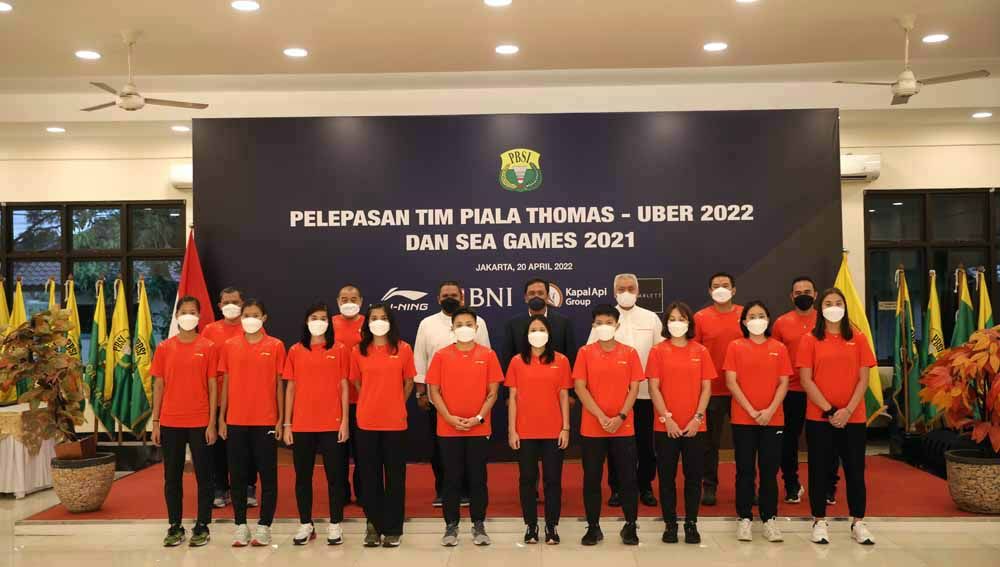 Pelepasan tim Thomas-Uber 2022 dan SEA Games 2021. Foto: PBSI Copyright: © PBSI