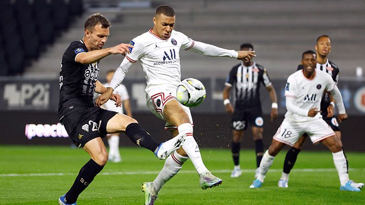 Pemain Paris Saint-Germain (PSG), Kylian Mbappe Copyright: © REUTERS/Stephane Mahe