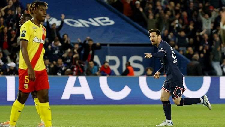 Lionel Messi di laga Liga Prancis Paris Saint-Germain (PSG) vs Lens (REUTERS/Christian Hartmann) Copyright: © REUTERS/Christian Hartmann