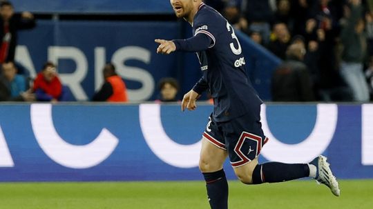 Lionel Messi di laga Liga Prancis Paris Saint-Germain (PSG) vs Lens (REUTERS/Christian Hartmann) Copyright: © REUTERS/Christian Hartmann