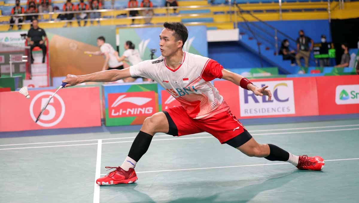 Pebulutangkis tunggal putra Indonesia, Jonatan Christie di BAC 2022. Foto: PBSI Copyright: © PBSI