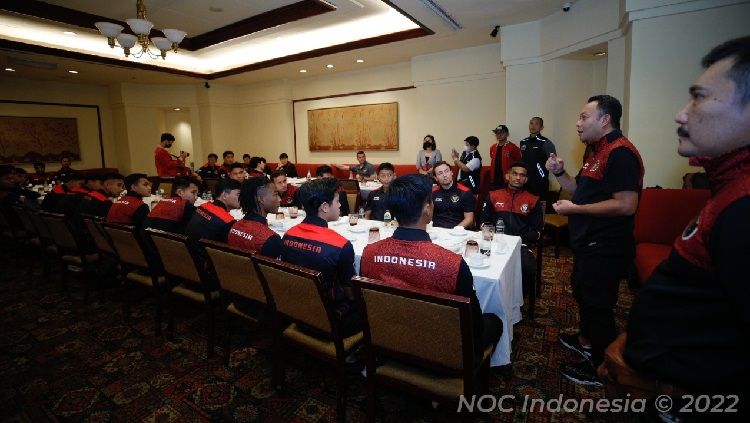 Pelepasan Timnas U-23 ke SEA Games 2021 oleh NOC Indonesia. Copyright: © NOC Indonesia