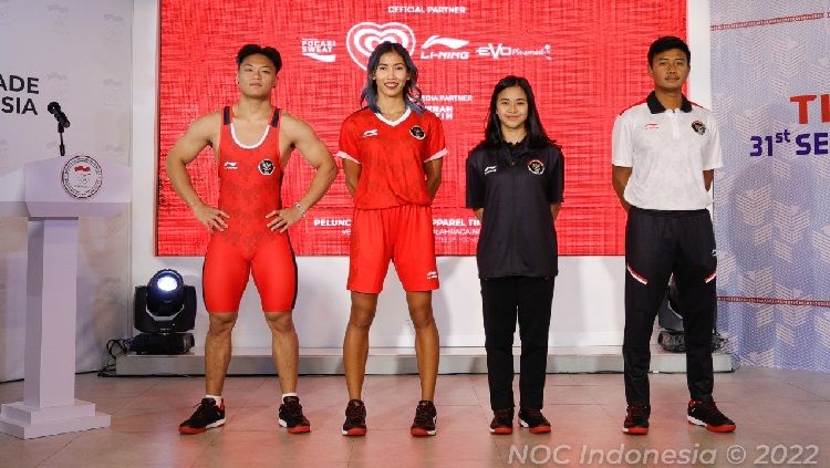 Jersey Kontingen Indonesia di SEA Games 2021. Foto: NOC Indonesia Copyright: © NOC Indonesia
