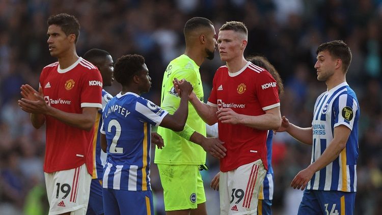 Suasana pascalaga Brighton vs Manchester United di Liga Inggris (REUTERS/Ian Walton) Copyright: © REUTERS/Ian Walton