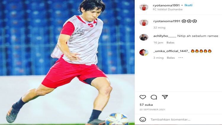 Ryota Noma, pemain asal Jepang yang dirumorkan ke Barito Putera. Copyright: © Instagram @ryotanoma1991