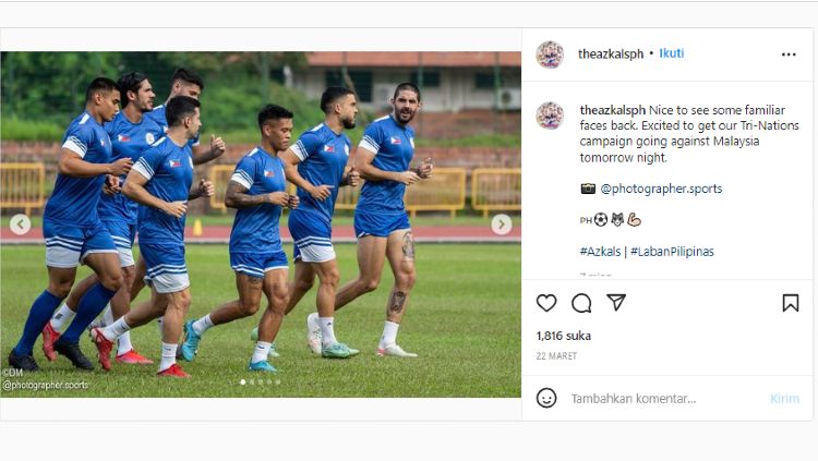 Tiga pemain Filipina yang merupakan mantan serta jebolan Liga Eropa dan berpotensi sulitkan langkah Timnas Indonesia raih kemenangan di SEA Games 2021. Copyright: © instagram.com/theazkalsph