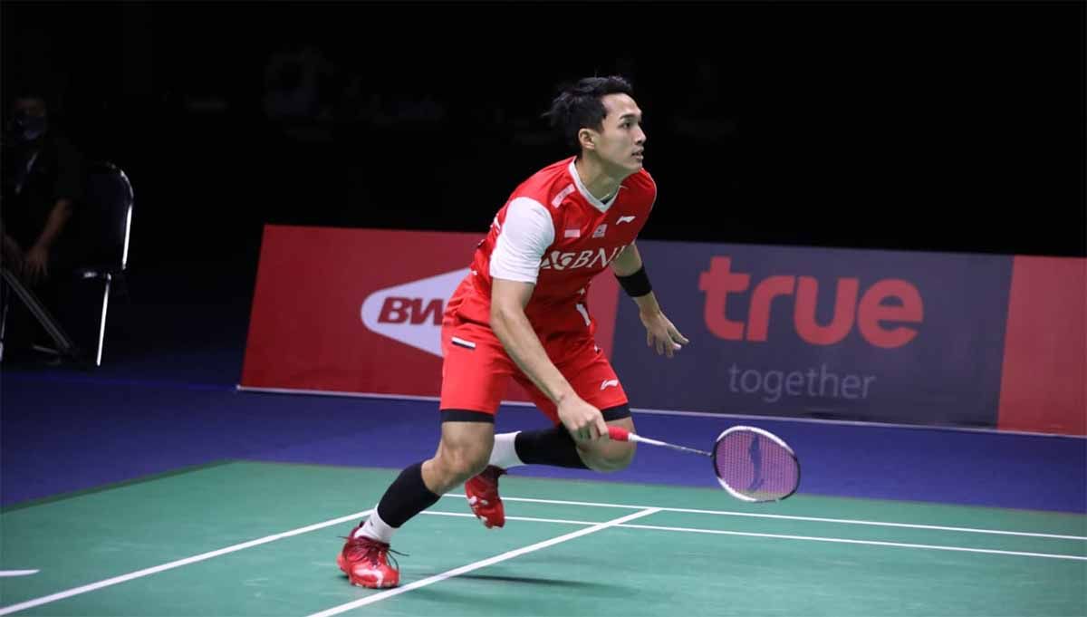 Tunggal putra Indonesia, Jonatan Christie di laga Final Thomas Cup 2022. Foto: PBSI Copyright: © PBSI