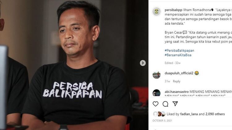 Serius membidik tiket promosi Liga 1, Persiba Balikpapan resmi mendatangkan eks pelatih 'magang' dari Garuda Select, yakni Ilham Romadhona. Copyright: © Instagram @persibabpp