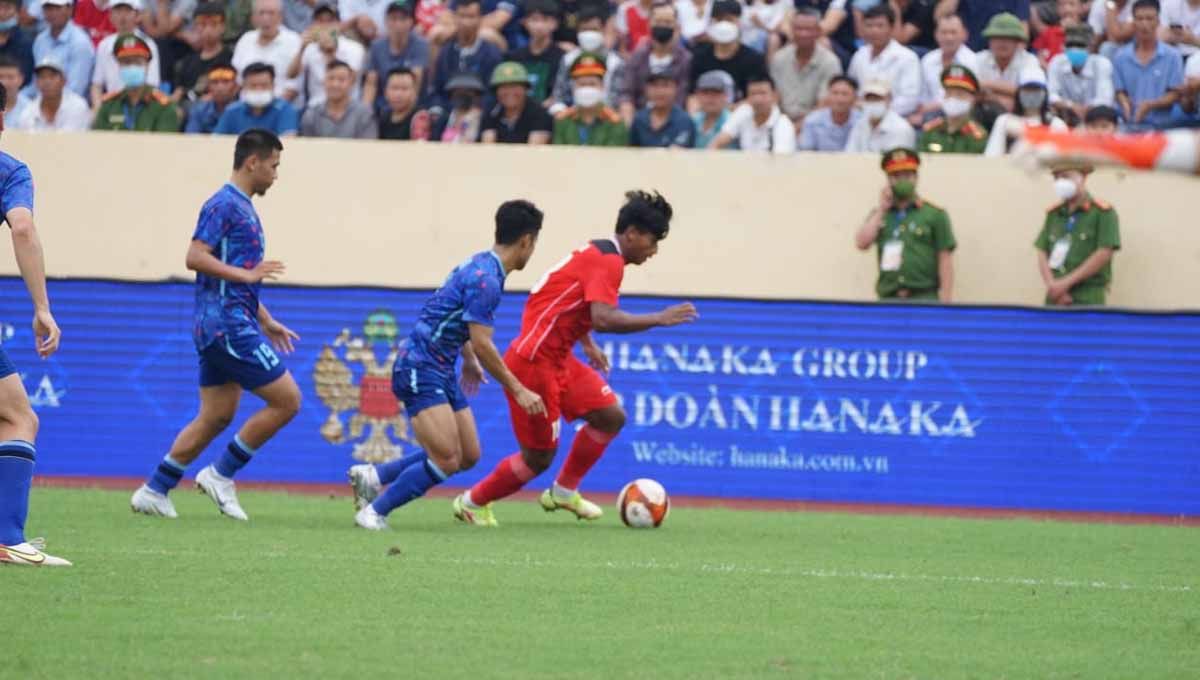 Laga antara Timnas Indonesia U-23 vs Thailand di SEA Game Vietnam 2021. Foto: PSSI Copyright: © PSSI