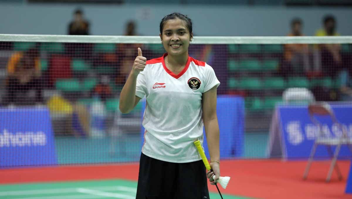 Tunggal putri Indonesia, Gregoria Mariska Tunjung berhasil meraih hasil positif di babak pertama Indonesia Masters 2022. Copyright: © PBSI
