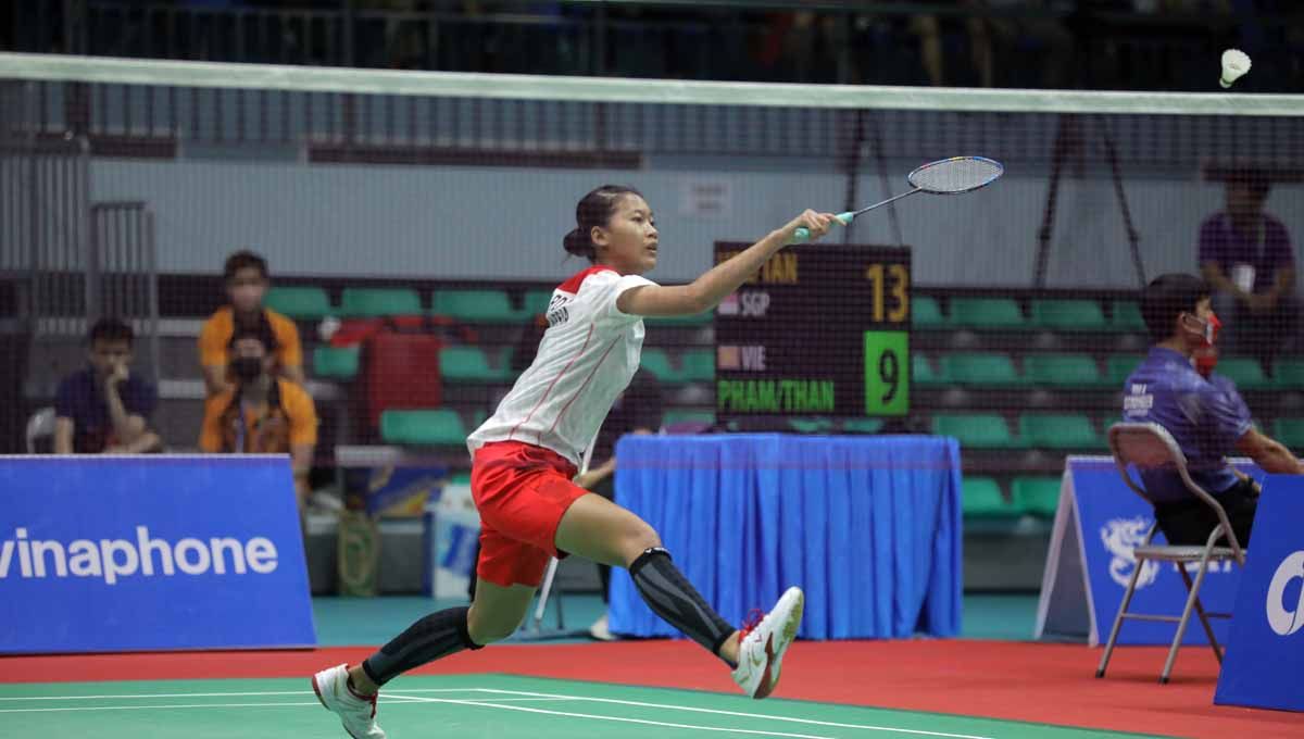 Pebulutangkis tunggal putri Indonesia, Putri Kusuma Wardani di laga SES Games 2021. Foto: PBSI Copyright: © PBSI