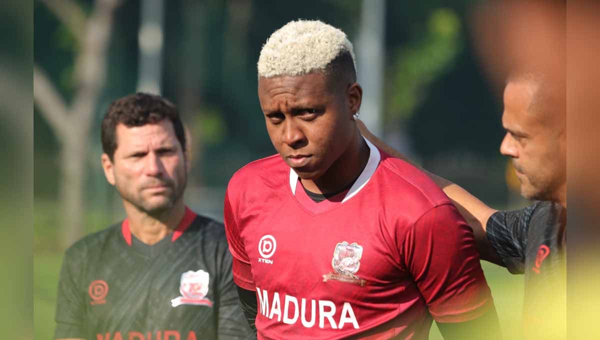 Playmaker Madura United, Hugo Gomes, alias Jaja, siap diandalkan lawan Dewa United di Liga 1. Foto: MO Madura United Copyright: © MO Madura United