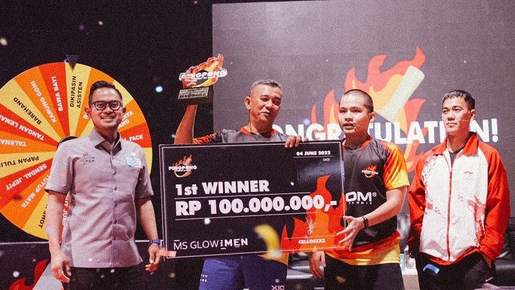 GIlang Widya Pramana, Founder dari MS Glow For Men yang menjadi kolaborator turnamen pingpong. Copyright: © MS Glow For Men
