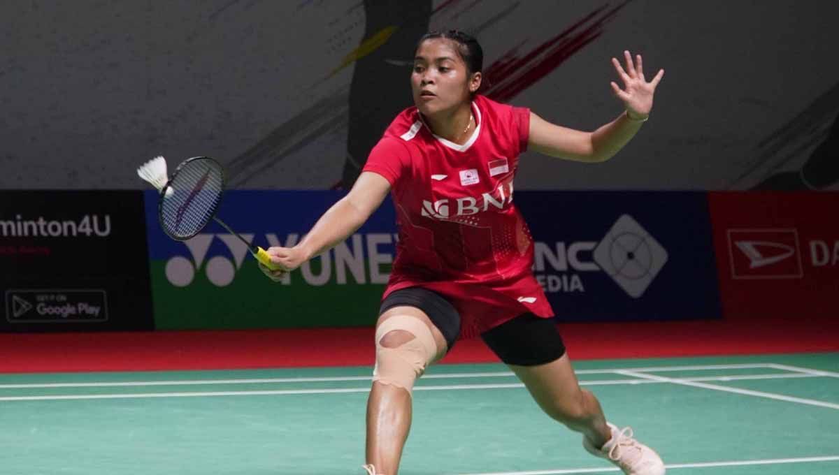 Tunggal putri Indonesia, Gregoria Mariska, mengaku kaget usai berhasil menumbangkan ranking 1 dunia Akane Yamaguchi di Malaysia Open. Foto: PBSI Copyright: © PBSI