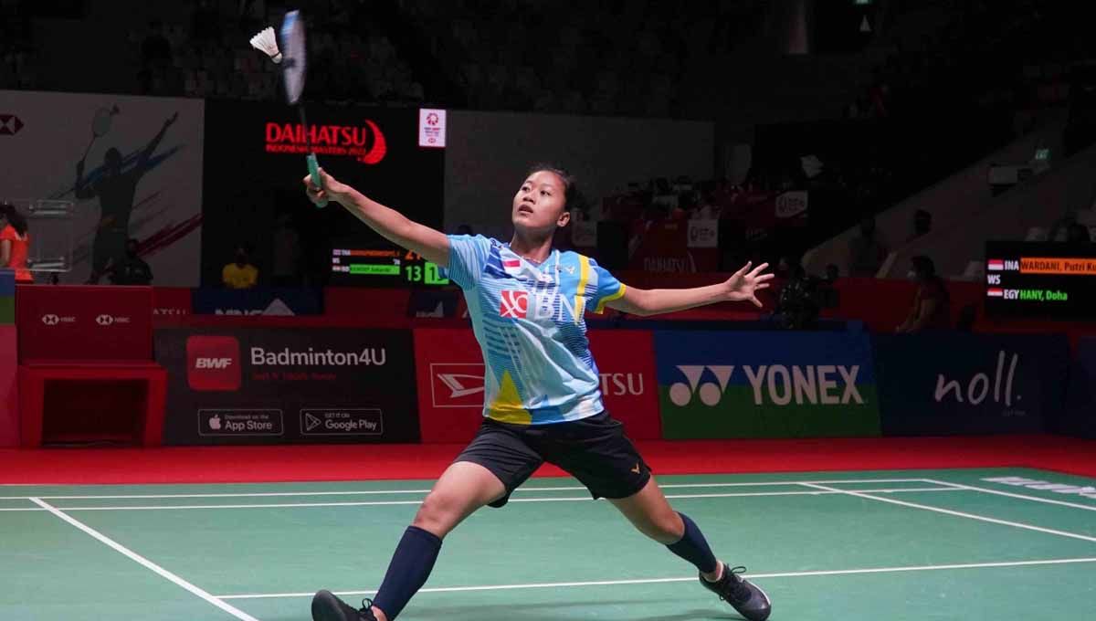 Pebulutangkis tunggal putri Indonesia Putri Kusuma Wardani di Indonesia Masters 2022. Foto: PBSI Copyright: © PBSI