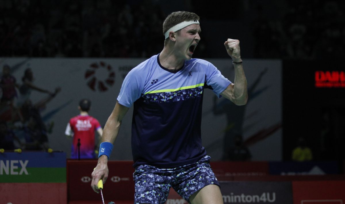 Tunggal putra Denmark, Victor Axelsen. Copyright: © Herry Ibrahim/INDOSPORT