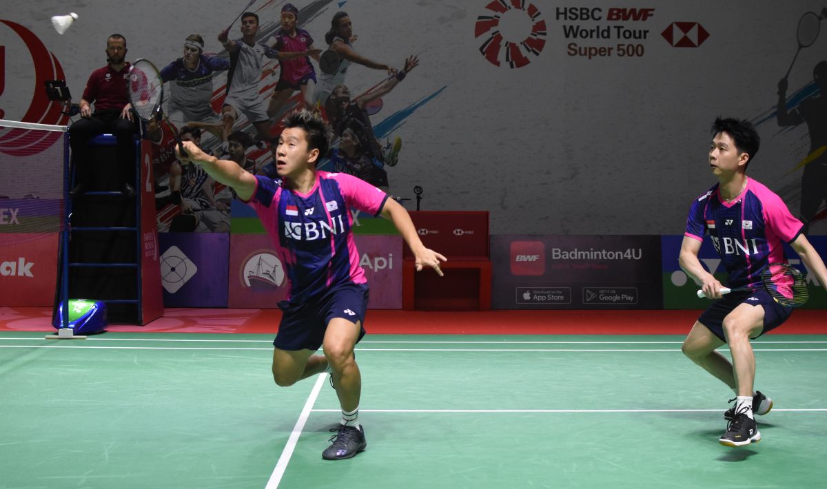 Berikut hasil Indonesia Masters 2022 yang mempertemukan Kevin Sanjaya/Marcus Gideon (Indonesia) vs Liang Wei Keng/Wang Chang (China) pada Sabtu (11/06/22). Copyright: © Herry Ibrahim/INDOSPORT