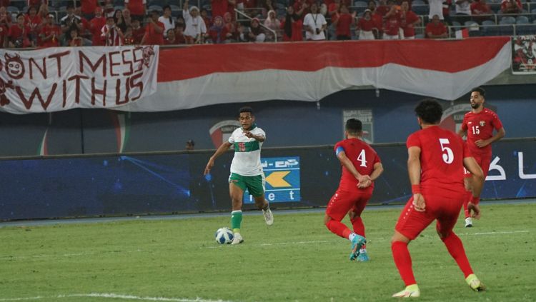 Timnas Indonesia vs Jordania di laga kedua  Grup A putaran ketiga Kualifikasi Piala Asia 2023, Minggu (12/06/22). Copyright: © PSSI