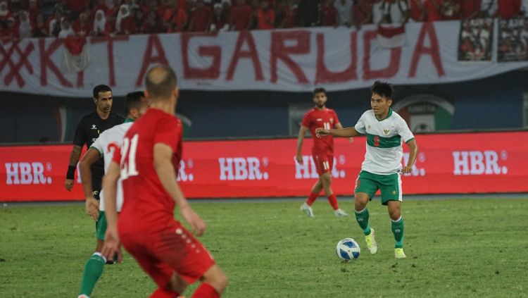 Timnas Indonesia vs Jordania di laga kedua  Grup A putaran ketiga Kualifikasi Piala Asia 2023, Minggu (12/06/22). Copyright: © PSSI