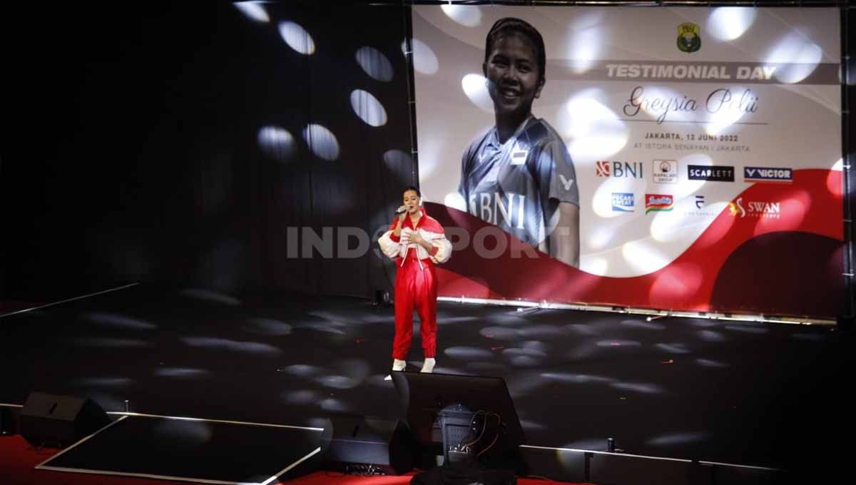 Acara perpisahan Greysia Polii di Istora Senayan, Minggu (12/06/22). Foto: Herry Ibrahim/Indosport.com Copyright: © Herry Ibrahim/Indosport.com