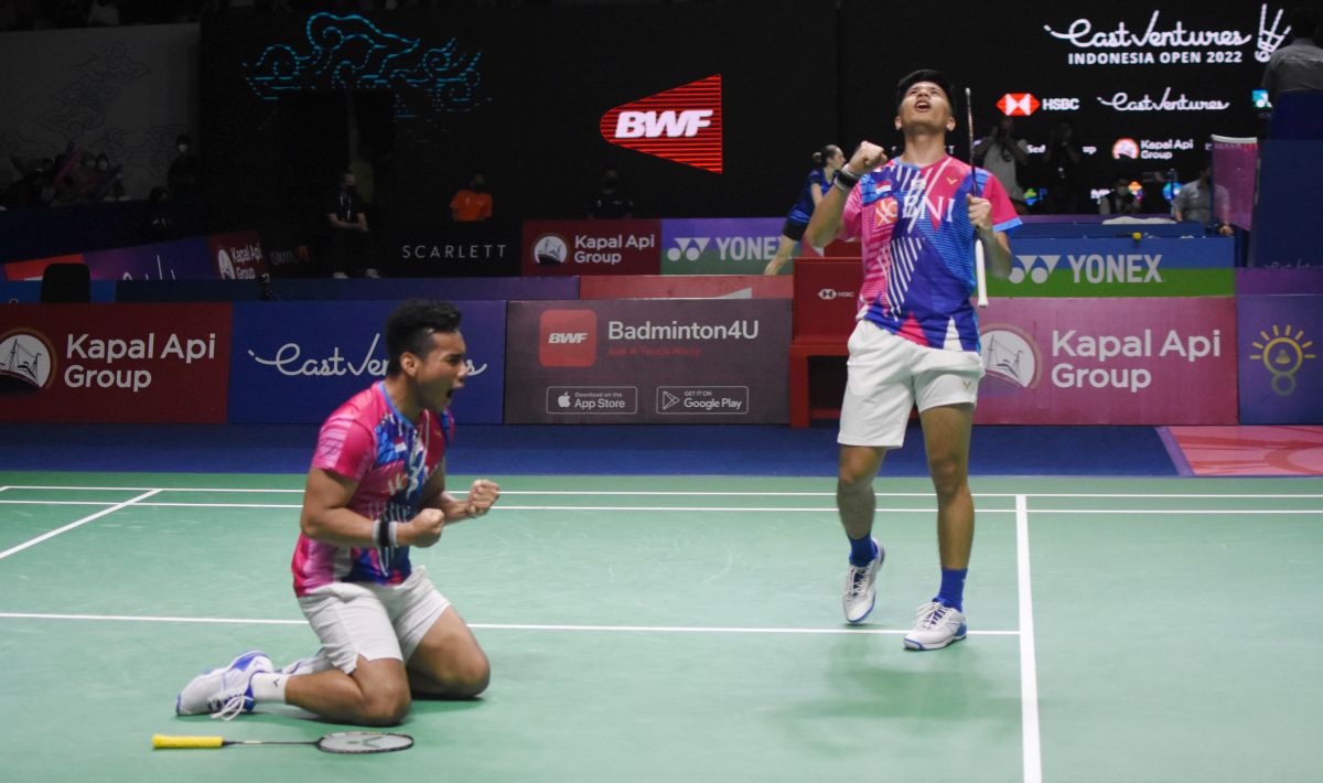 Ganda putra Indonesia, Pramudya Kusumawardana/Yeremia Rambitan. Copyright: © Herry Ibrahim/INDOSPORT