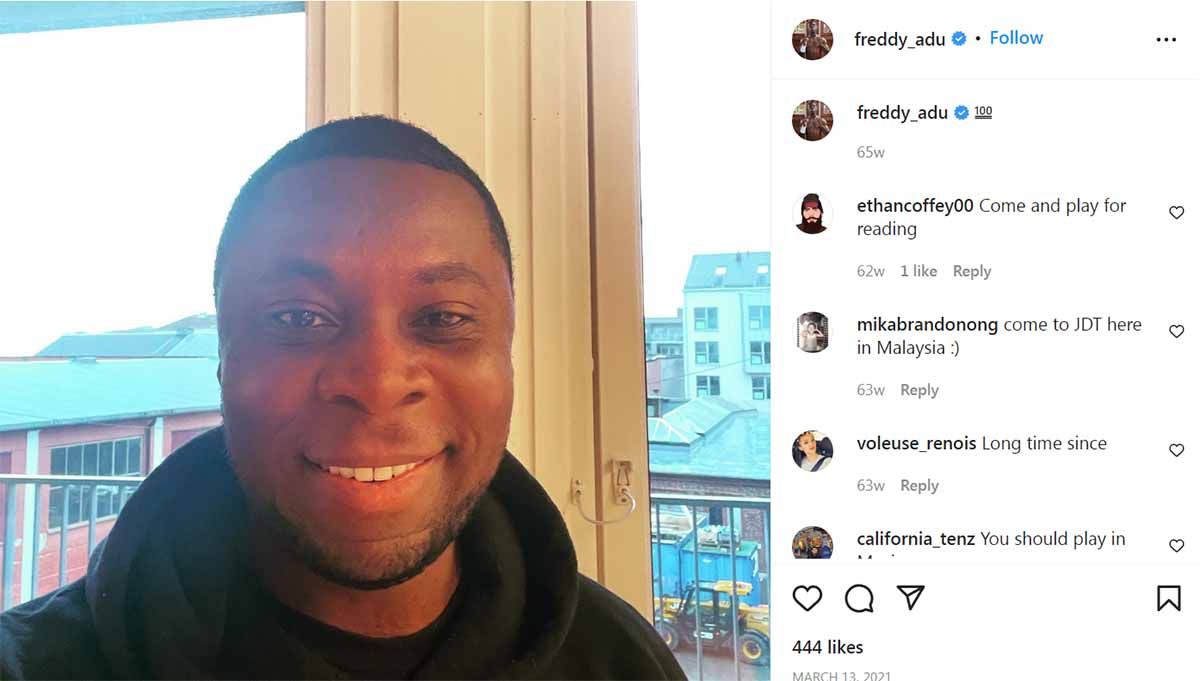 Freddy Adu, mantan DC United yang sempat disebut-sebut sebagai titisan Pele. Foto: Instagram@freddy_adu Copyright: © Instagram@freddy_adu