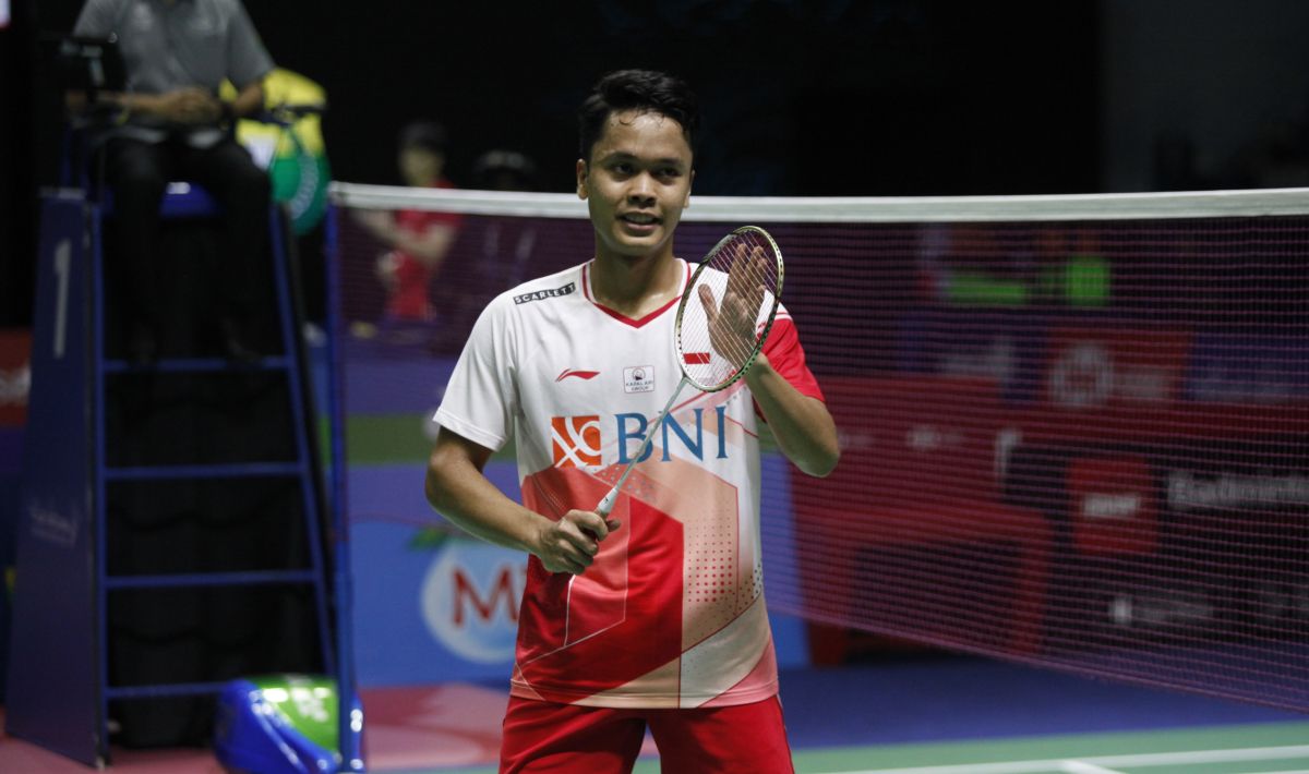 Tunggal putra Indonesia, Anthony Ginting. Copyright: © Herry Ibrahim/INDOSPORT