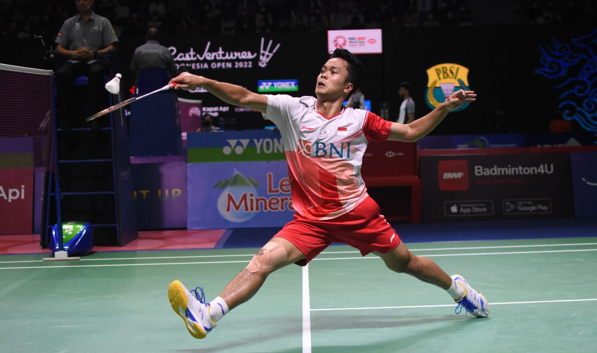 Tunggal putra Indonesia, Anthony Ginting. Copyright: © Herry Ibrahim/INDOSPORT