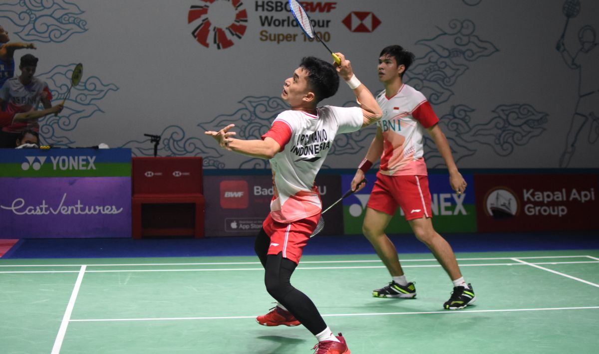 Berikut hasil Singapore Open 2022 yang mempertemukan Ganda putra Indonesia, Leo Rolly Carnando/Daniel Marthin vs wakil China He Ji Ting/Zhou Hao Dong. Copyright: © Herry Ibrahim/INDOSPORT