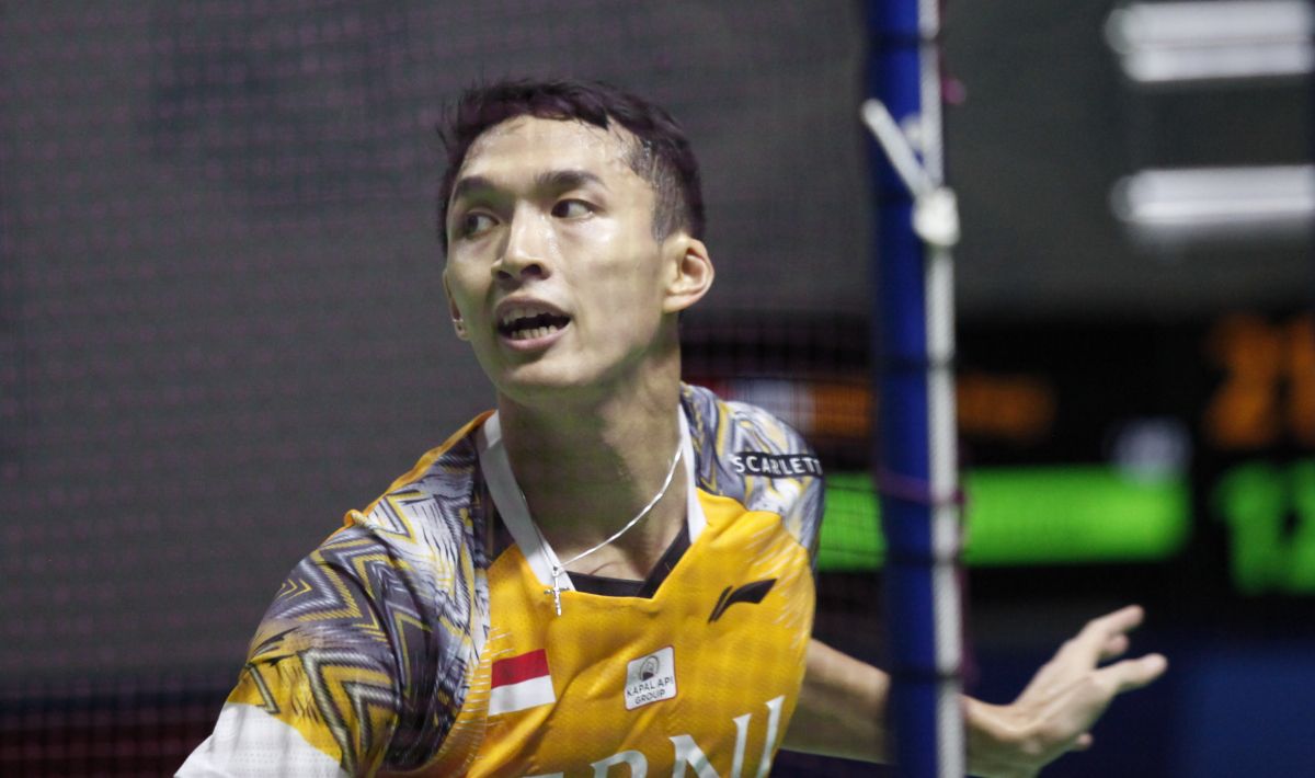 Tunggal putra Indonesia, Jonathan Cristie. Copyright: © Herry Ibrahim/INDOSPORT