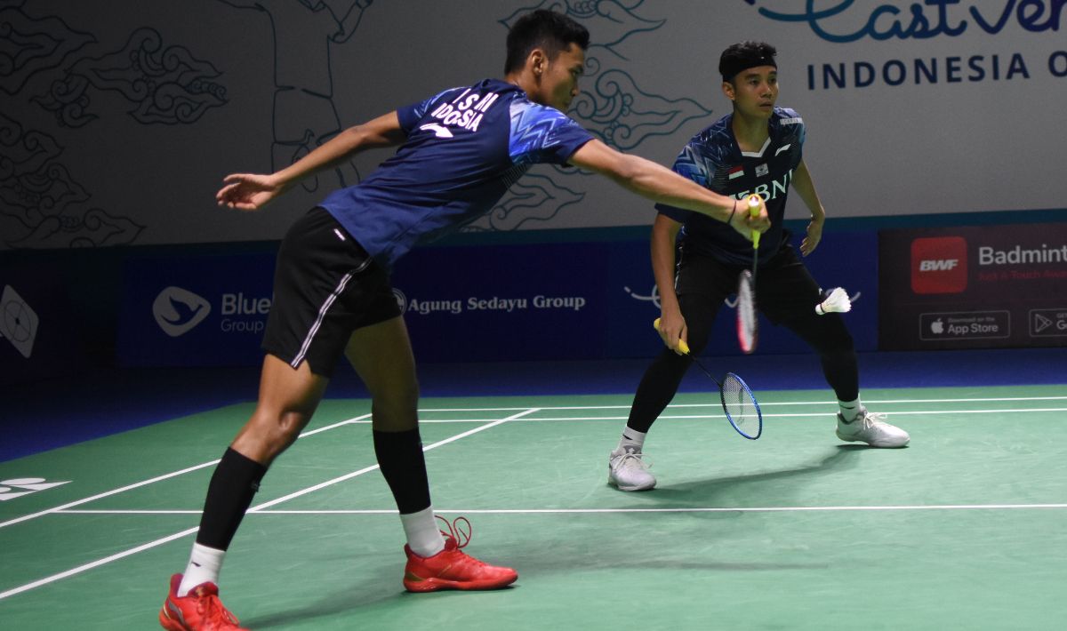 Ganda putra Indonesia, Muhammad Shohibul Fikri/Bagas Maulana. Copyright: © Herry Ibrahim/INDOSPORT