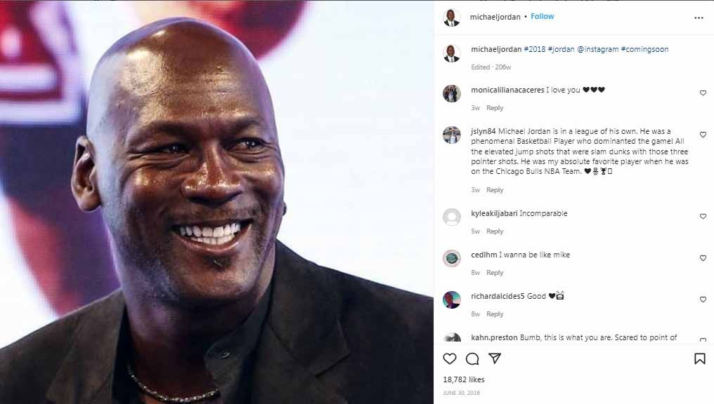 Legenda basket NBA, Michael Jordan. Foto: Instagram@michaeljordan Copyright: © Instagram@michaeljordan