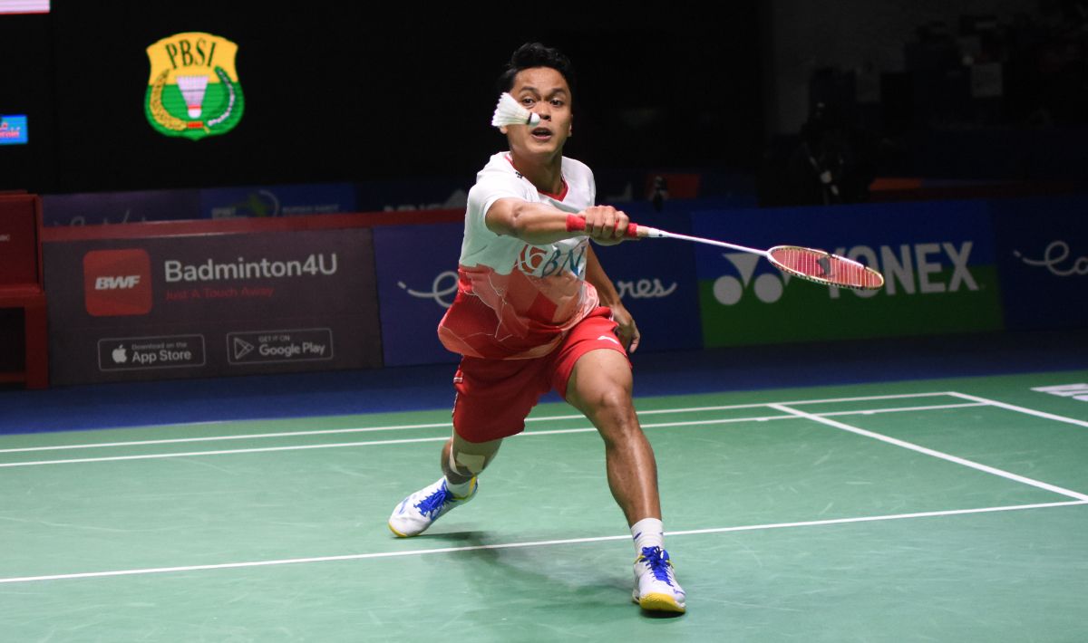 Berikut hasil Malaysia Open 2022, Selasa (28/6/22).  Tunggal Indonesia, Anthony Sinisuka Ginting sukses ke 16 besar usai tekuk jagoan India, Sai Praneeth B. Copyright: © Herry Ibrahim/INDOSPORT