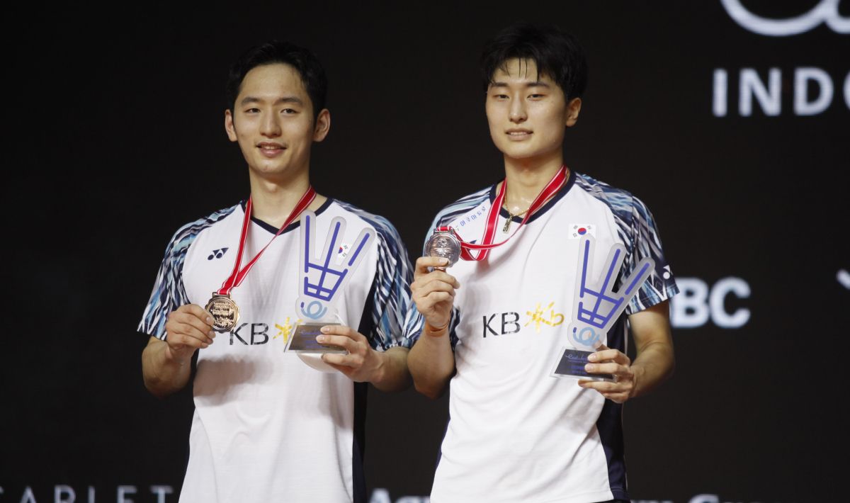 Ganda putra Korea, Choi Sol Gyu/Kim Won Ho memutuskan mundur dari Kejuaraan Dunia Bulutangkis 2023 Copyright: © Herry Ibrahim/INDOSPORT