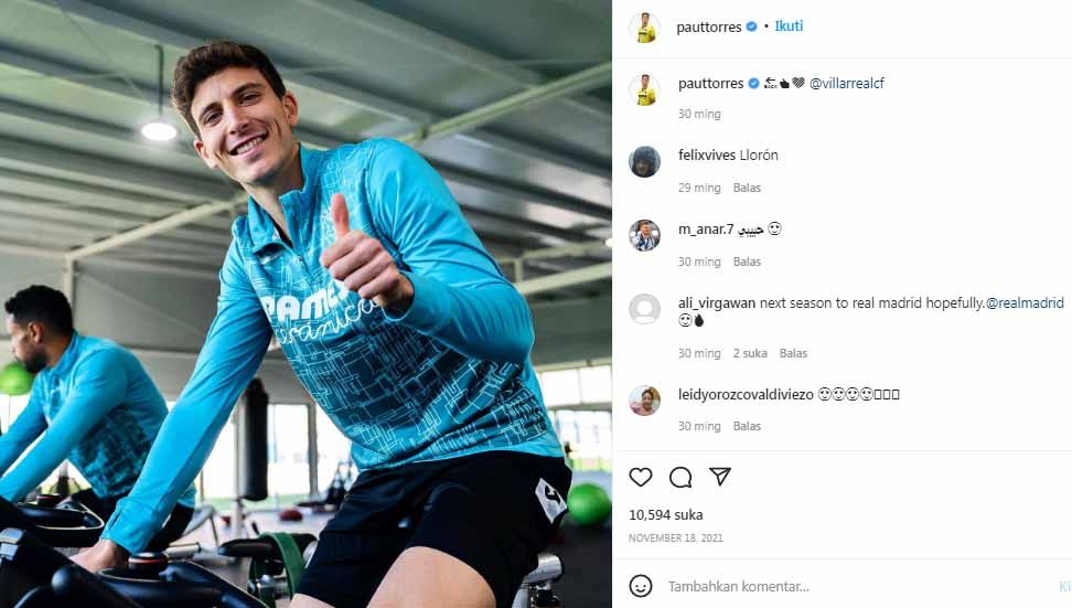 Pau Torres, pemain Villarreal. Foto: Instagram@pauttorres Copyright: © Instagram@pauttorres