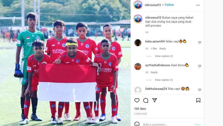 Ahmad Nibroosul 'Adli bersama Diklat Merden menjuarai turnamen Yakoma Cup U-13 2022 di Vietnam Copyright: © Instagram