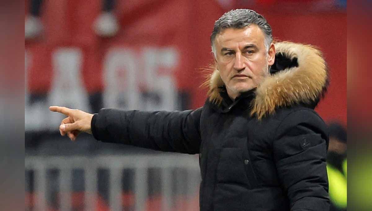 Pelatih Paris Saint-Germain Christophe Galtier blak-blakan mengakui bahwa timnya bukanlah favorit juara Liga Champions. Copyright: © REUTERS/Eric Gaillard