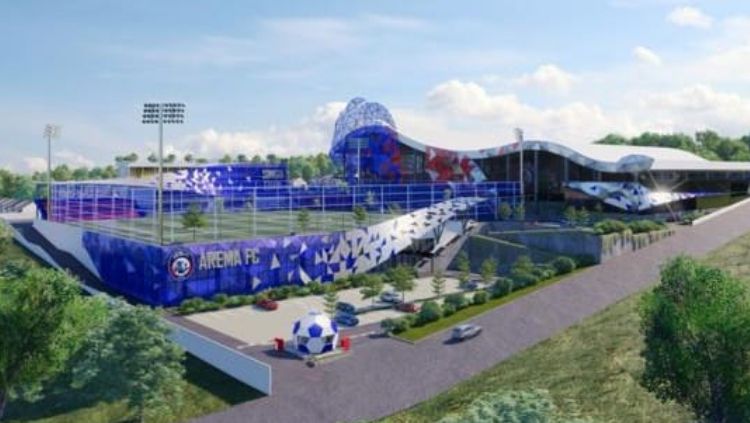 Karya dari Jadra Seng99uruh terpilih sebagai pemenang lomba sayembara desain training ground Arema FC. Copyright: © Dok. Jadra Seng99uruh