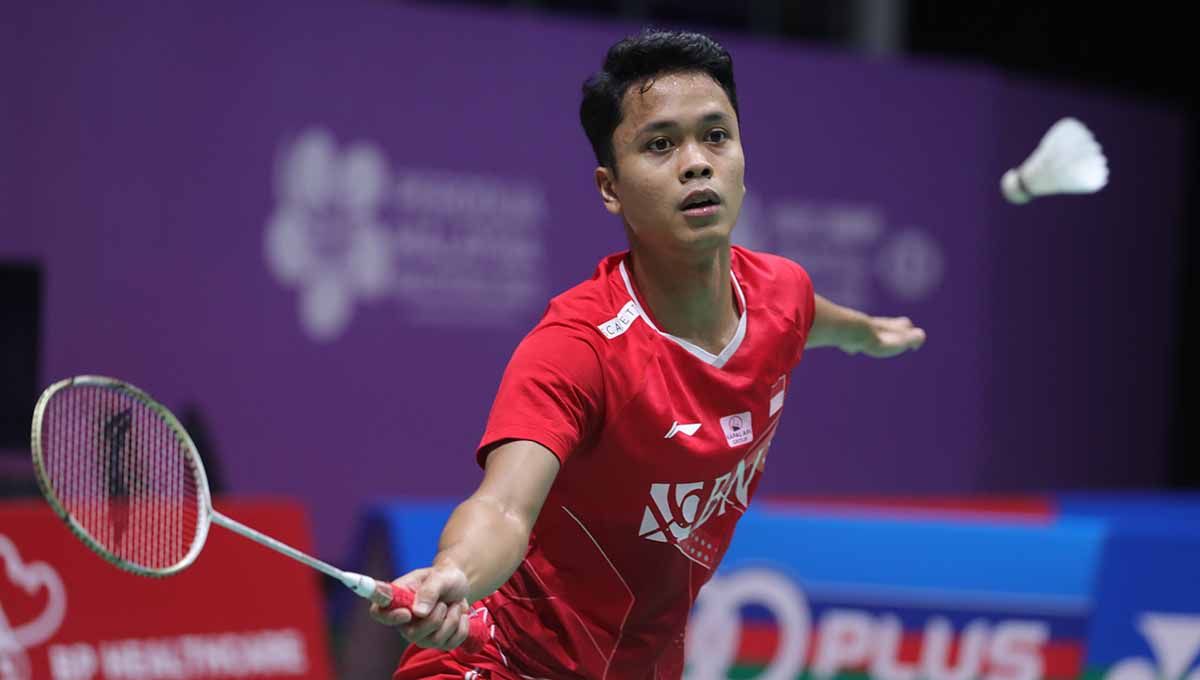 Jadwal Singapore Open pada Sabtu (16/07/22) akan menyajikan duel Anthony Sinisuka Ginting vs Loh Kean Yew. Foto: PBSI. Copyright: © PBSI