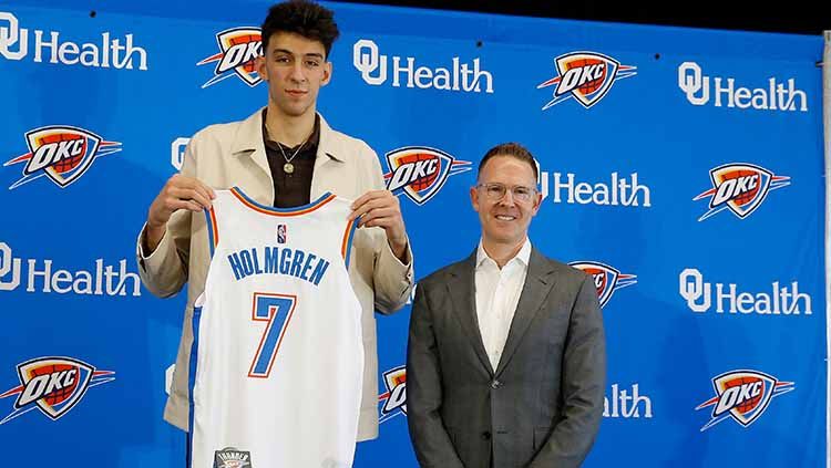 Pebasket Oklahoma City Thunder, Chet Holmgren. Foto: REUTERS/USA Today Network. Copyright: © REUTERS/USA Today Network